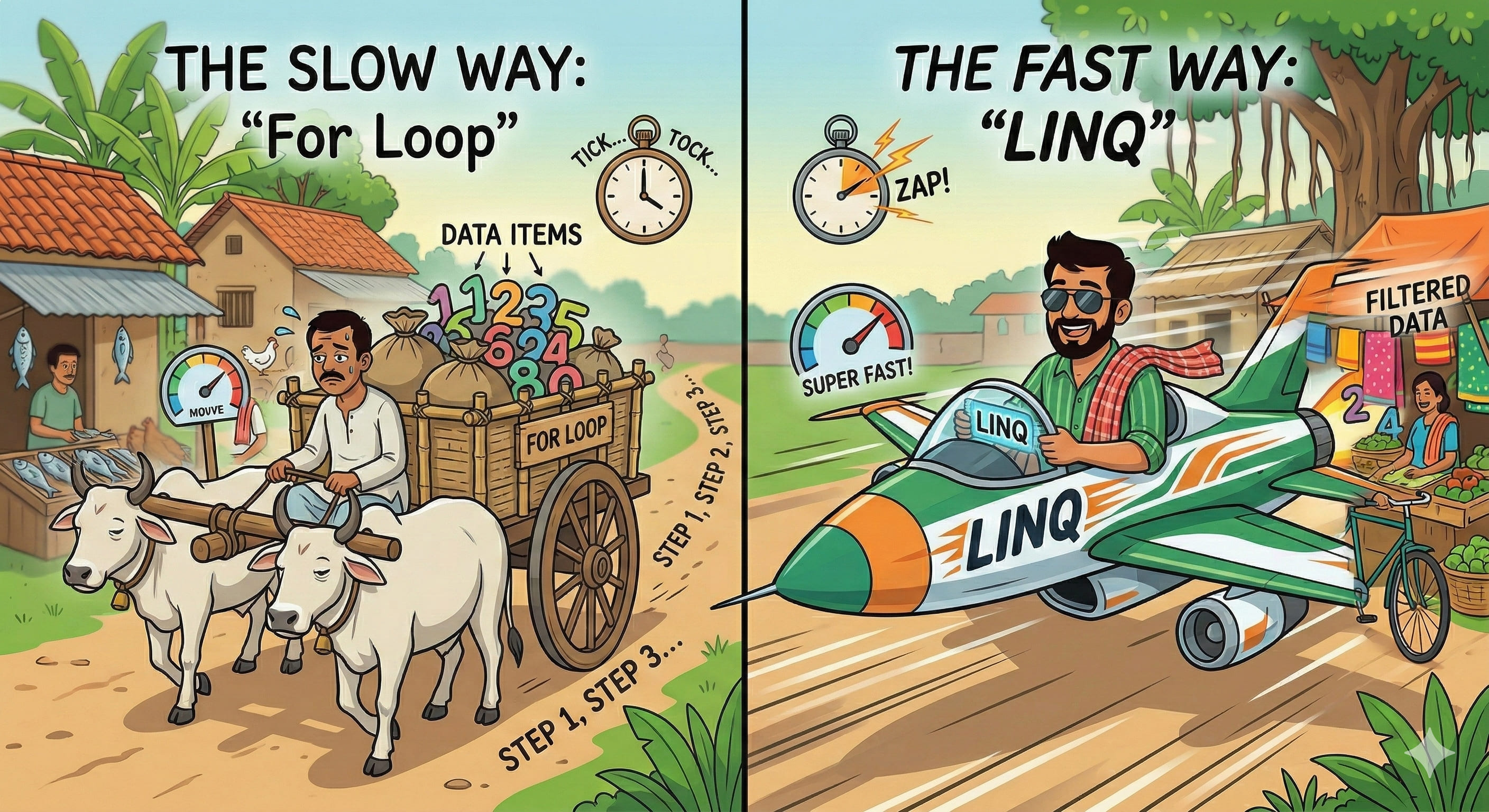 Loop vs LINQ Speed